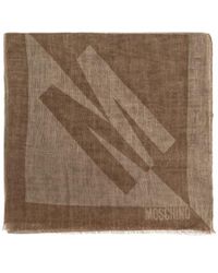 Moschino - Logo Printed Scarf - Lyst