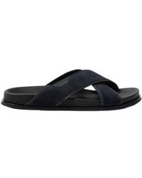 Brioni - Leather-Trimmed Suede Sandals - Lyst
