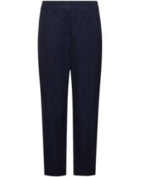 Marella - Jacquard-Pattern Casual Trousers - Lyst