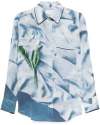 Victoria Beckham - Flowers Satin Pyjama Shirt - Lyst
