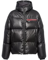 Prada - Light Nylon Hooded Puffer Jacket - Lyst