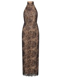 ROTATE BIRGER CHRISTENSEN - Kasia Lace Halterneck Maxi Dress - Lyst