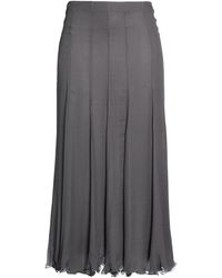 Chloé - Solid-Color Chiffon Midi Skirt - Lyst