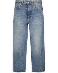 sunflower - Logo Patch Wide-Leg Jeans - Lyst