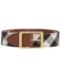 Burberry - Check Pattern Buckle Belt - Lyst