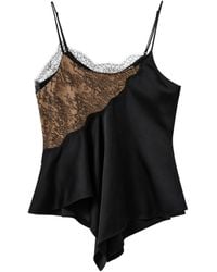 Stella McCartney - Lace-Trim Satin Cami Top - Lyst