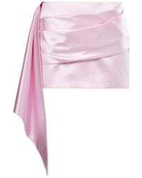 Alex Perry - Draped Duchess Satin Miniskirt - Lyst