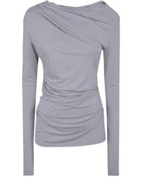 Entire studios - Ruched Long-Sleeve Top - Lyst