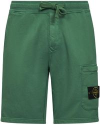 Stone Island - Drawstring Fleece Shorts - Lyst