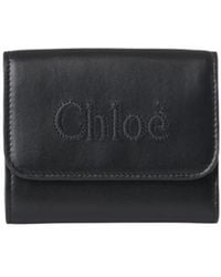 Chloé - Chloé Sense Small Tri-Fold Wallet - Lyst