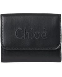 Chloé - Chloé Sense Small Tri-Fold Wallet - Lyst