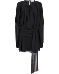 GIUSEPPE DI MORABITO - Long Sleeved Draped Mini Dress - Lyst