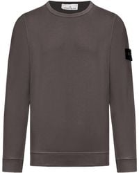 Stone Island - Logo Patch Crewneck Sweatshirt - Lyst