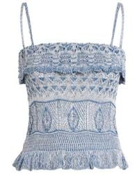 Etro - Ruffle Detailed Knitted Strappy Top - Lyst