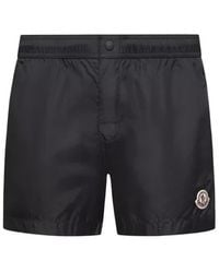 Moncler - Logo Patch Swim Shorts - Lyst