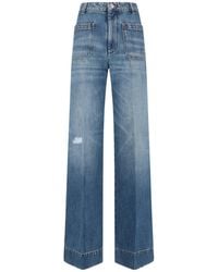 Victoria Beckham - Distressed Regular Fit Jeans - Lyst