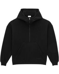 Saint Laurent - Half-Zipped Long-Sleeved Hoodie - Lyst