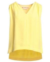 Marni - Solid-Color Sleeveless V-Neck Top - Lyst