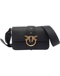 Pinko - Love Birds Foldover Top Satchel Bag - Lyst