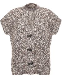 D.exterior - Chunky Buttoned Knit Gilet - Lyst