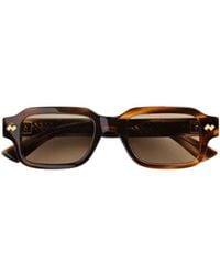 Bottega Veneta - Intrecciato Rectangular Sunglasses - Lyst