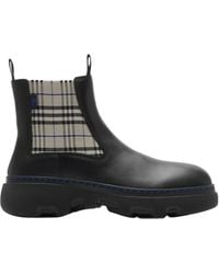 Burberry - Burberr Creeper Chelsea Low Ankle Boots - Lyst