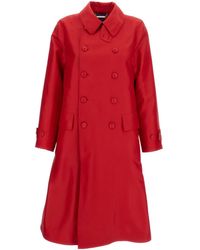 Ralph Lauren - Raquel Double-Breasted Satin Coat - Lyst