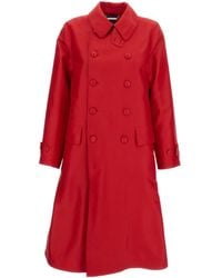 Ralph Lauren - Raquel Double-Breasted Satin Coat - Lyst