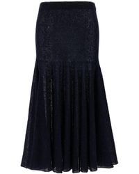 Magda Butrym - Elastic-Waistband Flared Midi Skirt - Lyst