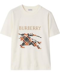 Burberry - Logo Detailed Crewneck T-Shirt - Lyst