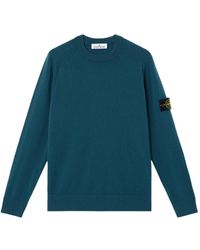 Stone Island - Compass Badge Crewneck Jumper - Lyst