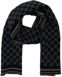Gucci - Monogrammed Frayed-Edge Scarf - Lyst