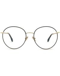 Victoria Beckham - Round-Frame Two-Tone Glasses - Lyst