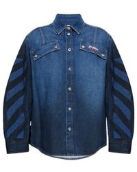 Off-White c/o Virgil Abloh - Button-Up Denim Shirt - Lyst