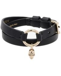 McQueen - Skull Ring Double Wrap Bracelet - Lyst