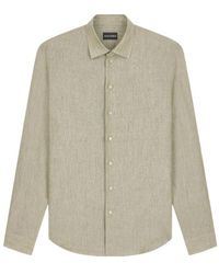 Emporio Armani - Long-Sleeve Button-Fastening Shirt - Lyst