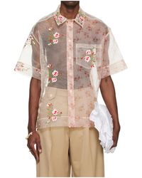 Simone Rocha - Sheer Patchwork Loose Shirt - Lyst
