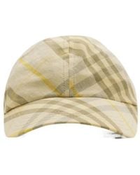 Burberry - Check Printed Baseball Cap - Lyst