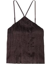 STAUD - Akari Pleated Top - Lyst