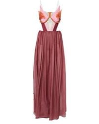 Nensi Dojaka - Dahlia Silk Open-Back Bustier Gown - Lyst