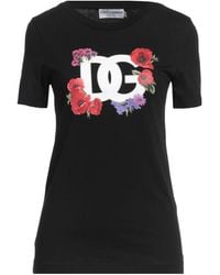 Dolce & Gabbana - Solid Color Printed T-Shirt - Lyst