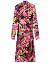 Versace - Allover Floral Printed Midi Dress - Lyst