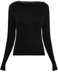 AllSaints - Hallie Cowl-Neck Long-Sleeve Top - Lyst