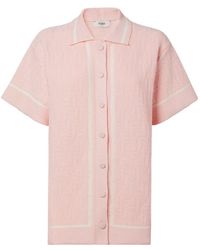 Fendi - Ff Crochet Polo Shirt - Lyst