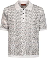 Missoni - Openwork-Knit Cotton And Viscose Polo Shirt - Lyst
