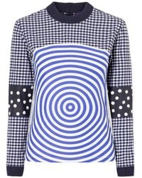 Jean Paul Gaultier - Ribbed-Knit Trimmed Printed Poplin Jersey - Lyst