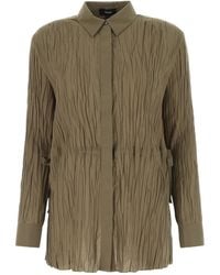 Theory - Tie-Waist Crinkled Shirt - Lyst