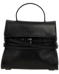 Moschino - Tie Me Logo Embossed Small Tote Bag - Lyst