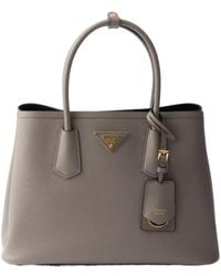 Prada - Double Medium Saffiano Leather Bag - Lyst