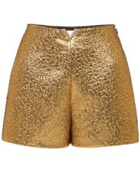 Valentino - Vgold Metallic Shorts - Lyst